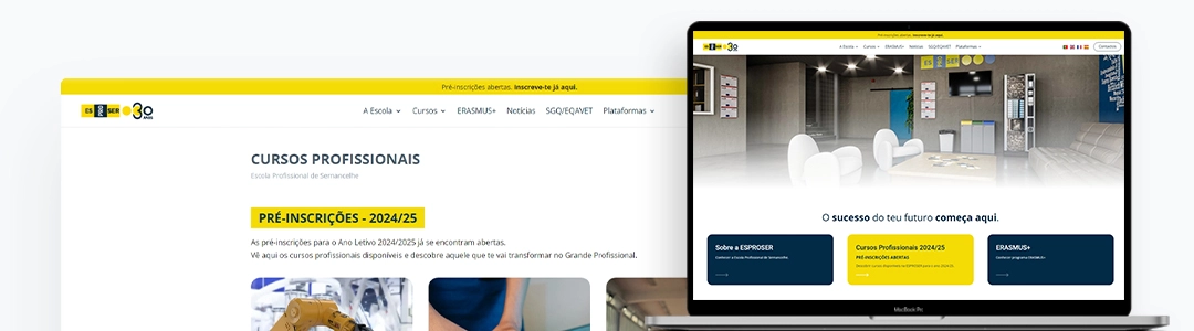 Desenvolvimento de website institucional para a Escola Profissional de Sernancelhe