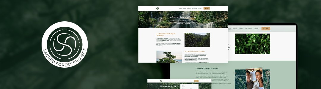 Desenvolvimento de website institucional para a Sacred Forest Project, an initiative by Working with Satya