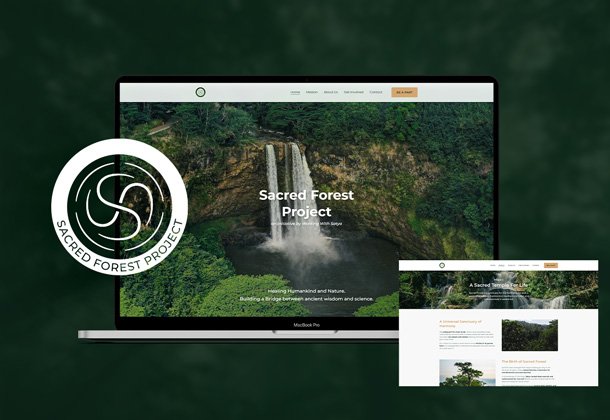 Desenvolvimento de website institucional para a Sacred Forest Project, an initiative by Working with Satya