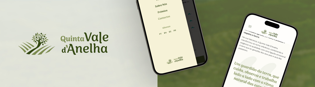 Desenvolvimento de website institucional multilíngua para a empresa de produção agrícola biológica de azeite de qualidade superior e amêndoa Quinta Vale D'Anelha, em Sernancelhe, Viseu