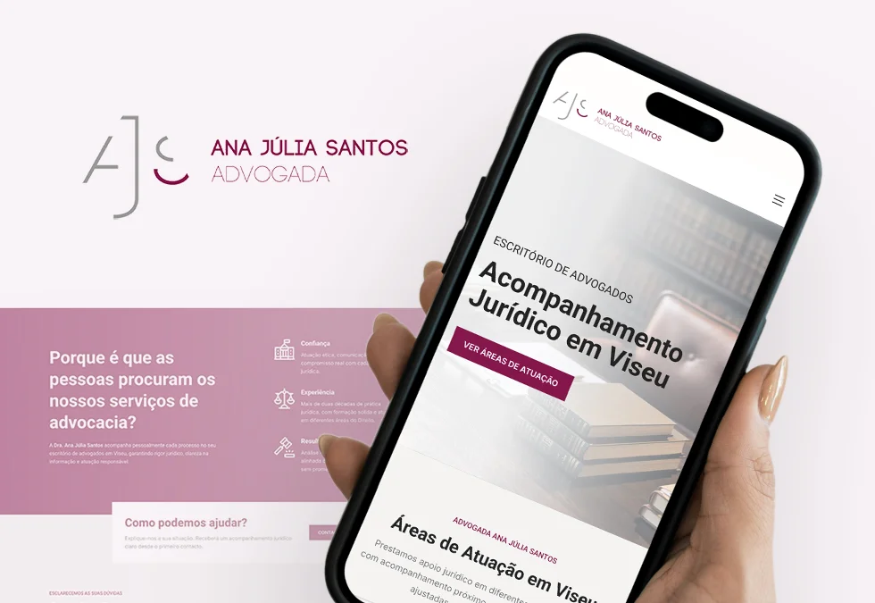 Desenvolvimento e criação de site para advogada Ana Júlia Santos